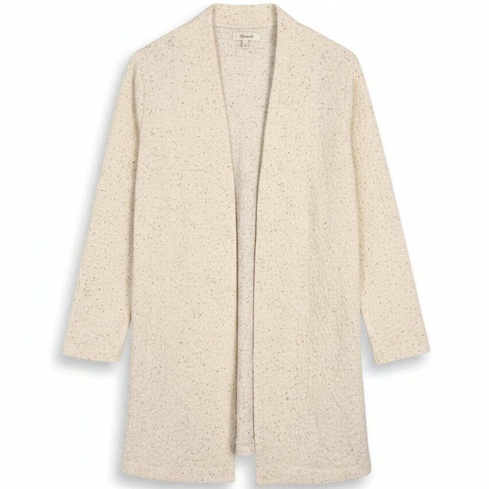 Madewell Cardigan Duster Cream Speckle Wool Blend Open Sweater Women's XXS